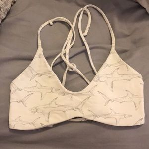 Boys + Arrows Shark Bait bikini top  xs
